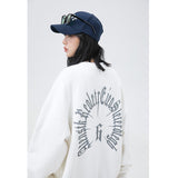 Men Clothing Chaopai Letter Printing Recreational Loose Neutral Sweatshirts