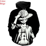 Hoodie Anime One Piece 3D Print Pullover Luffy