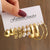 Gold Color Vintage Geometry Pearl Earrings Set Metal Twine Square Dangle Earrings Round