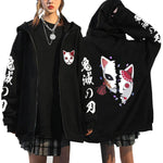 Demon Slayer Roupas Masculinas Oversized Coat Tops Women Streetwear