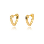 Stainless Steel Heart Earrings Vintage Gold Color Love Heart Drop Earring