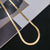 925 Sterling silver 18K Gold 4MM Flat chain Necklace