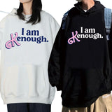 Men's I Am Enough Printed Hoodie Pullovers Comfortable and Stylish