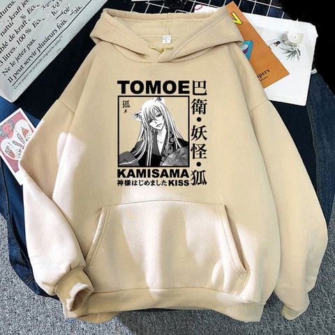Anime Tomoe Printed Hoodie Manga Sweatshirts Harajuku Pullovers