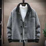 Winter Lamb Wool Jacket Granular Fleece Lapel Warm