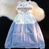 Winter Fluffy Kawaii Ears Cute Bear Embroidery
