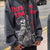 Demon And Letter Print Hoodie Vintage High Street Goth Sweatshirt Oversized Zip Jacket Harajuku