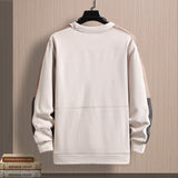 Thick Patchwork Pullover Fashion Hip Hop Long Sleeve