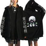 Tokyo Ghoul Anime Zipper Women Sweatshirts Casual Clothes