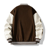 Men Jacket Baseball Loose Print Tide Brand Coats Spring Autumn Casual