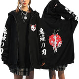 Demon Slayer Roupas Masculinas Oversized Coat Tops Women Streetwear