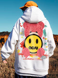 Bear Printing Graphic Hoodies Oversized Hooded Sweatshirts