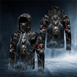 Skeleton Grim Reaper Skull 3D Printed Bandana Men Casual Pullover