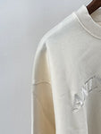 Letter Flocking Sweatshirt Pullovers Femme Luxury