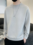 Oversized Pullovers Fashion 3D Relief Drop Shoulder O-Neck