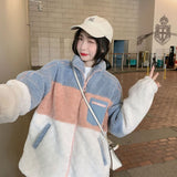 Jackets Korean Style Tech Fleece Thicken Fleece Teddy Coats