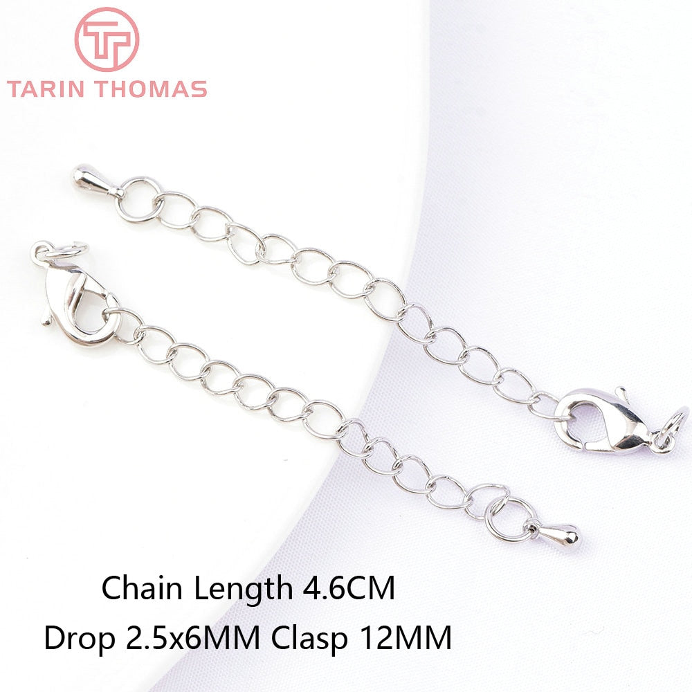 Plated Brass Extender Chain with Lobster Clasps High Quality Jewelry Accessories