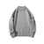 American Oversized Solid Color Sweater Men Round Neck