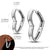 Sterling Silver Earring Inlay Stones Double Hoop Earring