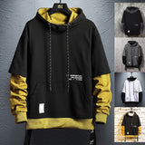 Wetailor Hoodie Casual Clothes Colorblock