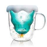Heat Resistant Mug Snowflake Drinking Glass