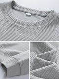 Oversized Pullovers Fashion 3D Relief Drop Shoulder O-Neck