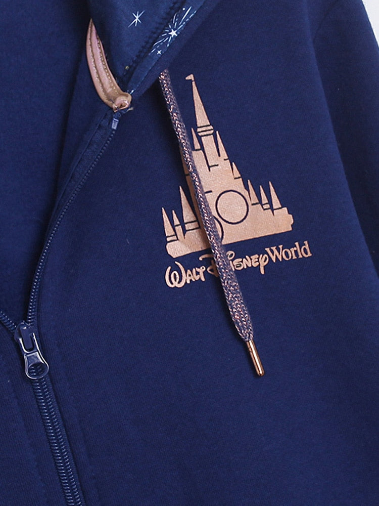 Sweatshirt Disney World Castle Mickey Mouse Letter Cartoon