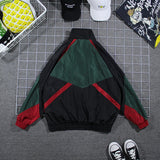 Patchwork Varsity Thin Harajuku Streetwear Windbreaker Coat (e)