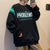 Patchwork Hoodie Male Casual Street Print Pullover
