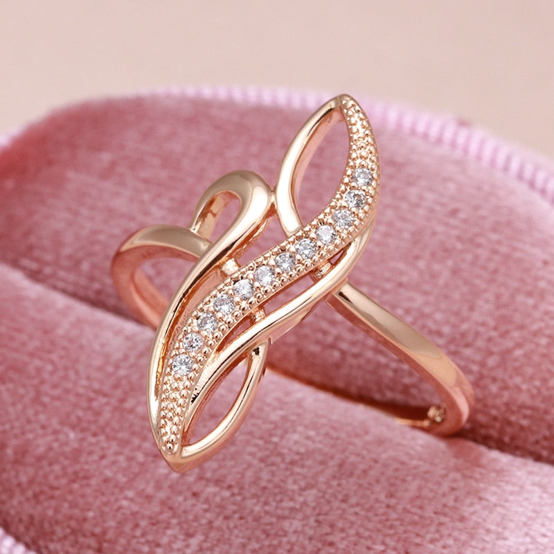 Elegant Geometric Texture Zircon Rings Rings Fashion Fine Jewelry