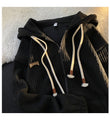 Loose Zip Up Hoodies with Pocket Vintage Zipper Hooded