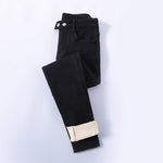 Winter Thic Jeans Simple Fleece Warm Slim Fit Stretch Casual Denim Pencil Pants