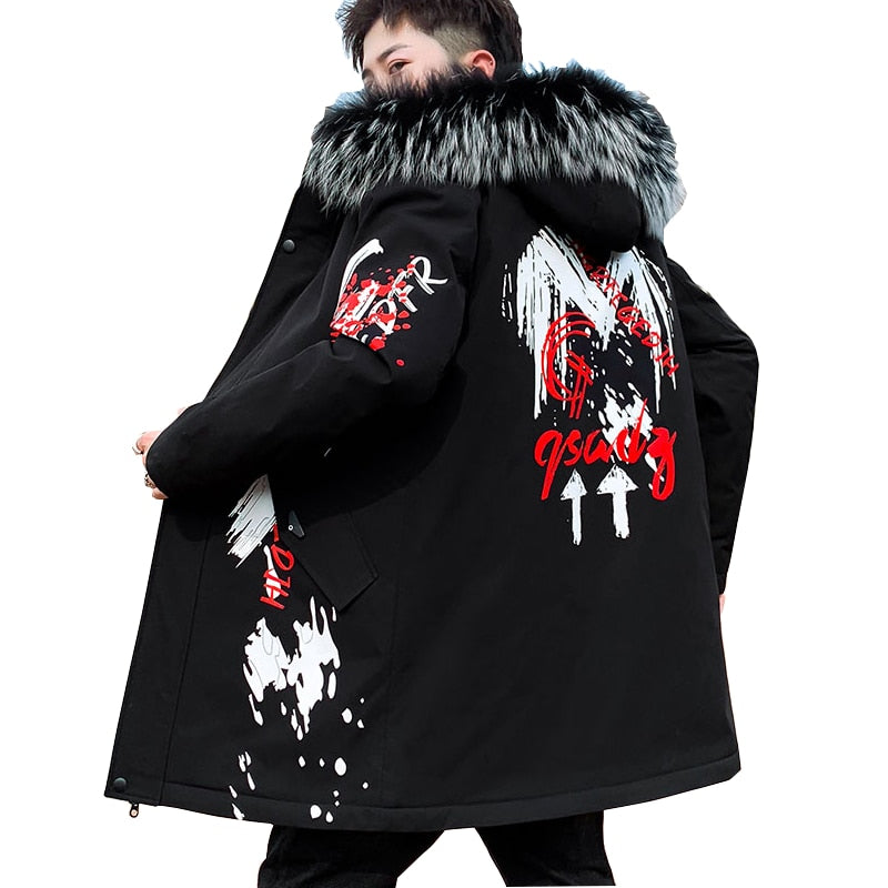 Thicken Overcoat Fleece Jackets Detachable Fur Collar Coat