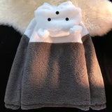 Winter Fluffy Kawaii Ears Cute Bear Embroidery