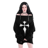 Gothic Harajuku Punk Sweater Women Pullovers Goth Dark