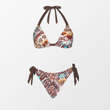 Halter Triangle Low Waist Bikini Sets Swimsuit Two Pieces Swimwear Beach Bathing Suit