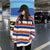 Striped Oversized Sweatshirt Harajuku Pullovers