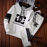 Long Sleeve Hoodie + Sports Pants Set Pullover Sweater (e)