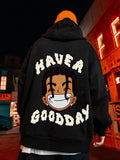 Men's Funny Laughing Graphic Hoodie Retro Casual Pullover