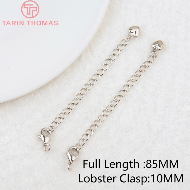 Plated Brass Extender Chain with Lobster Clasps High Quality Jewelry Accessories