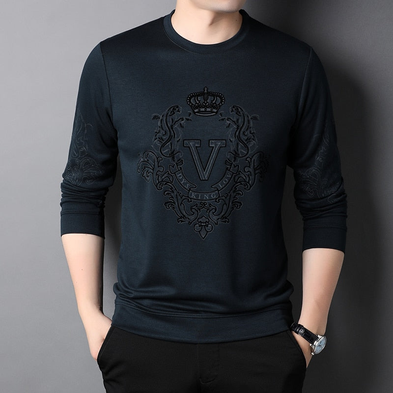 classic clothing printed T-shirt long sleeve spring and autumn
