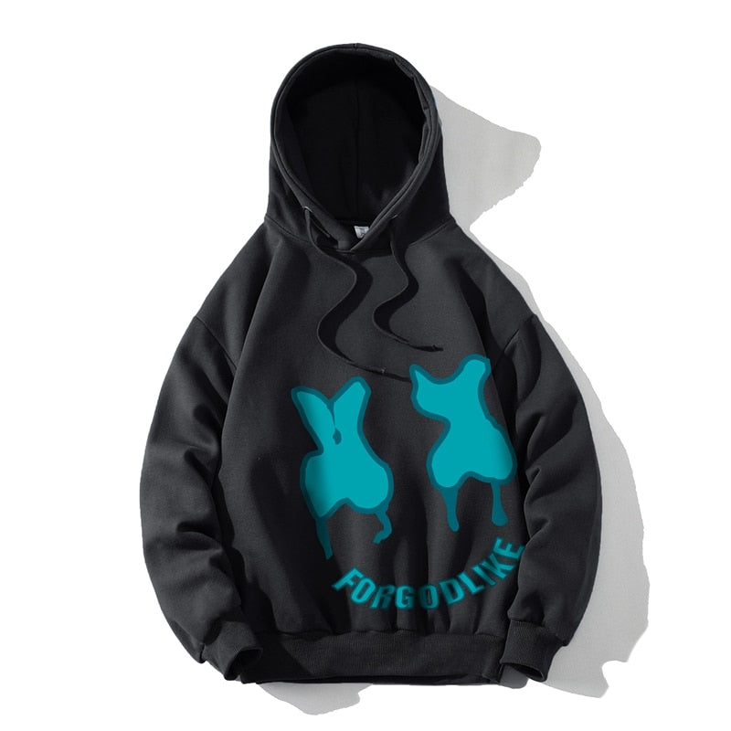 American Autumn Graphic Letter Print Hoodie for Men Woman Street