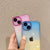 Soft Transparent Gradient Color Phone Case For iPhone Lens Protection Shockproof
