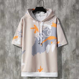 Men Essentials Anime Hoodie Sweatshirts Japan Short Sleeve