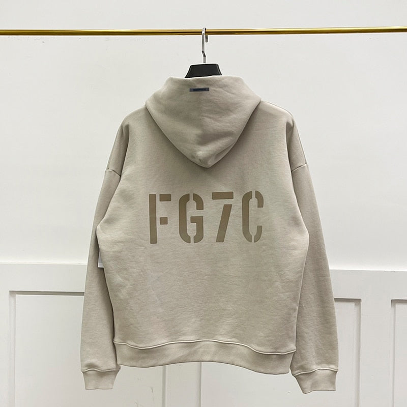 Essentials Hoodies FG7C Flocking Tracksuit Pullover