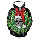 Skull Hoodie Mens Casual Shirt Christmas Sweatshirt