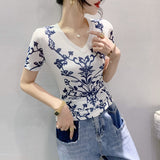 Unveil Casual Elegance Embrace the Summer European V Neck T-Shirts Trend