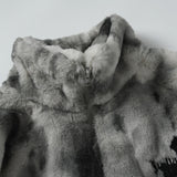 Rabbit Fur Jacket Coats Letters Casual Harajuku