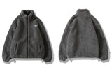 Fluffy Jacket Streetwear Harajuku Fuzzy Zipper Coat