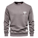 Hoodie Tesla car print High Quality 100% Cotton